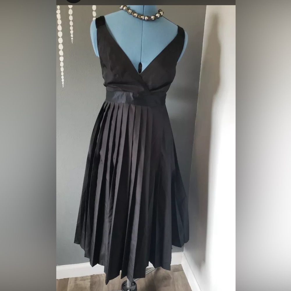 The Limited black halter pleated dress 8